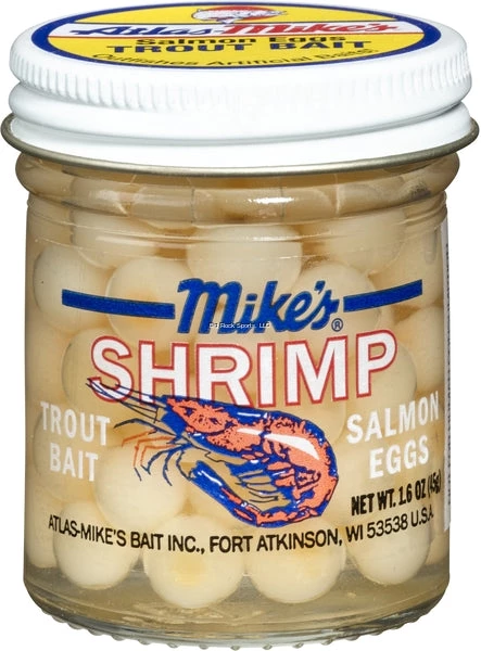 UNCLE MIKES New Arrivals Mike's Shrimp Salmon Eggs White 1.1 Oz Jar 3 UNCLE MIKES New Arrivals Mike's Shrimp Salmon Eggs White 1.1 Oz Jar