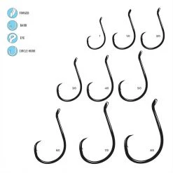 Gamakatsu Octopus Hook, Barbed, Needle Point Non-Offset, Ringed Eye, NS Black, 6pk New Arrivals