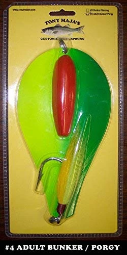 Lures Tony Maja Custom Bunker Spoons 4 Lures Tony Maja Custom Bunker Spoons