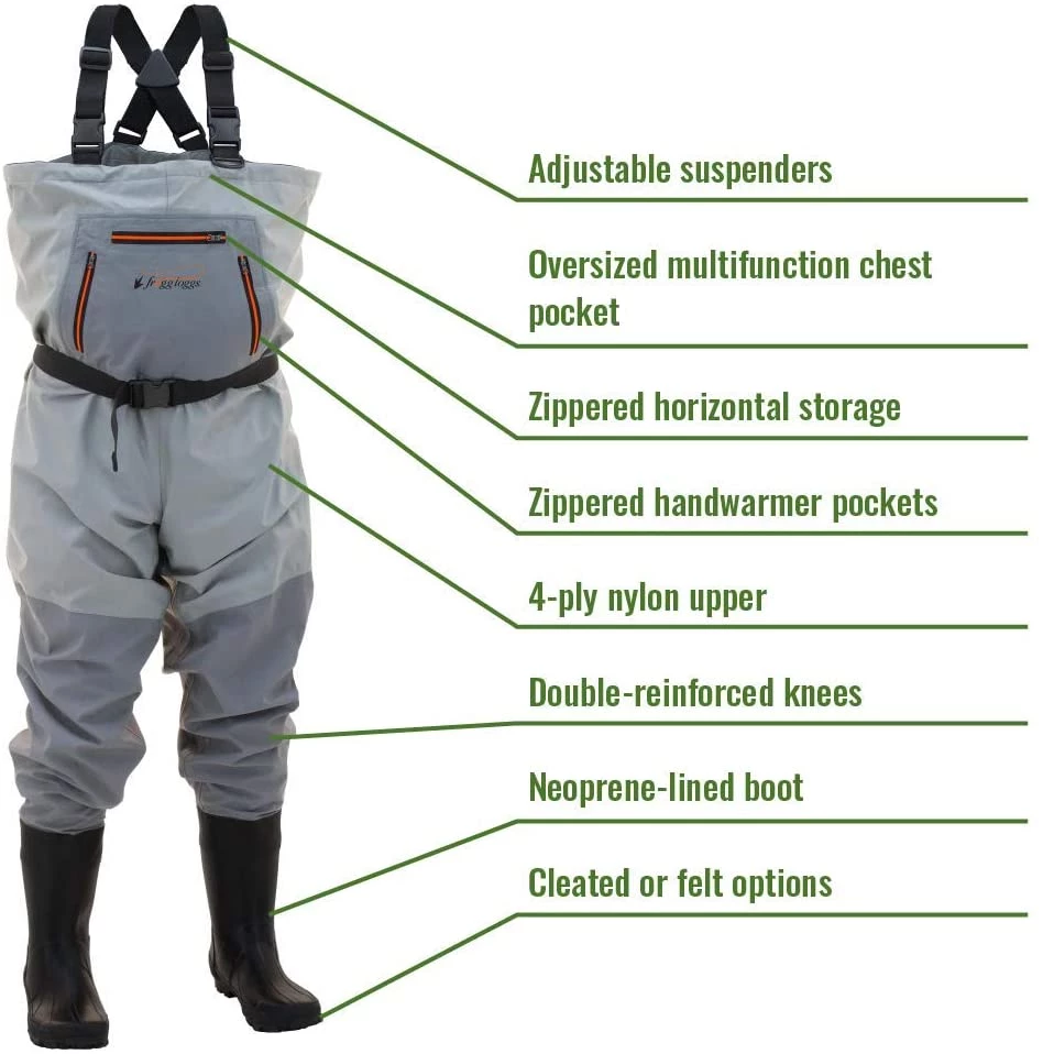 New Arrivals Frogg Toggs Men's Hellbender Bootfoot Cleated Chest Wader, Slate/Gray 13 New Arrivals Frogg Toggs Men's Hellbender Bootfoot Cleated Chest Wader, Slate/Gray