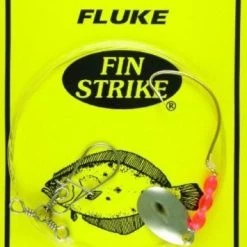 Fin Strike 555 Fluke Rig Gold Wide Gap Hook 36" Leader 1pc New Arrivals