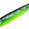 Sea Striker Unrigged Cedar Plug, 6", Black/Green/Yellow/Orange