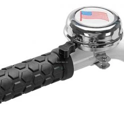 New Arrivals Capstone American Flag Bicycle Bell, Silver