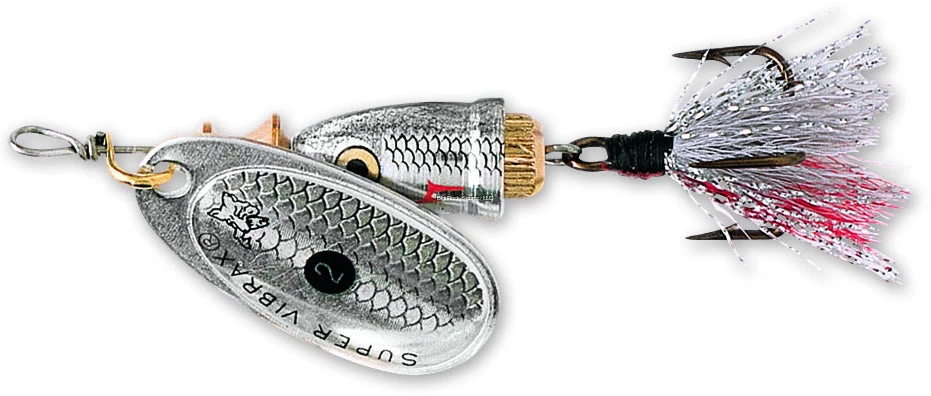 Lures Blue Fox Classic Vibrax Foxtail Spinner, 1/8 Oz, Silver Shiner 3 Lures Blue Fox Classic Vibrax Foxtail Spinner, 1/8 Oz, Silver Shiner