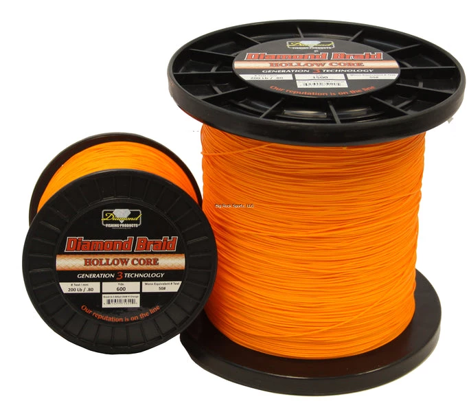 New Arrivals Momoi Diamond Braid Generation III Hollow Core 130lb 3000yd Orange 3 New Arrivals Momoi Diamond Braid Generation III Hollow Core 130lb 3000yd Orange