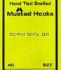 New Arrivals Fin Strike Blackfish (Tautog) Snelled Virginia Hook, Size 5, Blue, 6 Per Pack