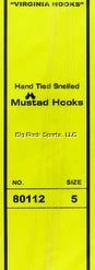 New Arrivals Fin Strike Blackfish (Tautog) Snelled Virginia Hook, Size 5, Blue, 6 Per Pack