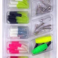 Leland Crappie Magnet Kit & Grubs Jig Heads Best Of The Best 96 Piece USA MADE