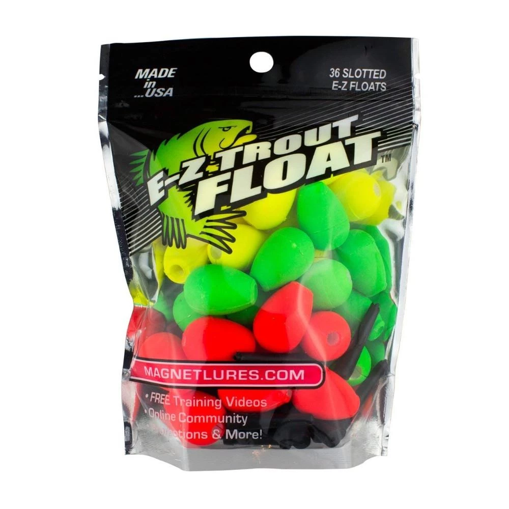 Leland 36 Slotted Bobber E-Z Trout Floats Green, Red, Yellow (87666) 3 Leland 36 Slotted Bobber E-Z Trout Floats Green, Red, Yellow (87666)