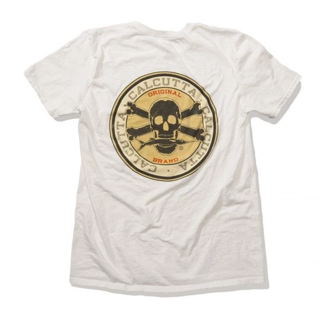 Calcutta White T-Shirt Patch Logo Short Sleeve Medium New Arrivals 3 Calcutta White T-Shirt Patch Logo Short Sleeve Medium New Arrivals