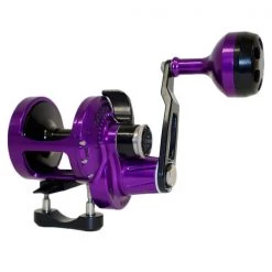 Accurate Boss Valiant Conventional Reel- 400 2-Speed- Purple/Black- Left