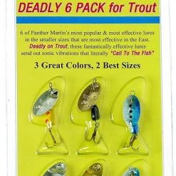 Lures Panther Martin BE6 Best Of The East Spinner Kit, #1/#2, Assorted, 6/Pack