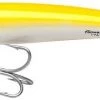 Bomber Magnum Long A Minnow, 7", 1 1/2 Oz, White/Yellow