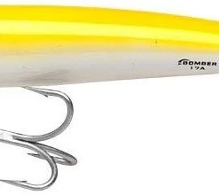 Bomber Magnum Long A Minnow, 7", 1 1/2 Oz, White/Yellow