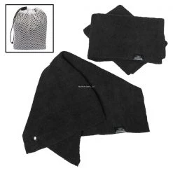 New Arrivals Calcutta Bait Towel 3 Pack, Black, 16"x15", W/ Mesh Bag