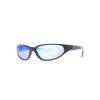 Calcutta Polarized Fishing Sunglasses Carolina Black Frame Blue Mirror Lens