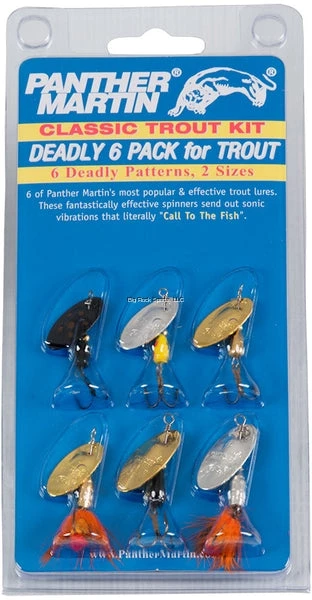 Panther Martin 6 Pack Trout Spinner Kit, CT6 Lures 3 Panther Martin 6 Pack Trout Spinner Kit, CT6 Lures