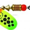 Mepps Comet TRU-V In-Line Spinner, 2-1/2", 1/6 Oz, Firetiger & Black Dots