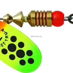 Mepps Comet TRU-V In-Line Spinner, 2-1/2", 1/6 Oz, Firetiger & Black Dots