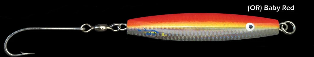 Ahi Assault Diamond Jig Single Hook, 8 Oz, Baby Red 3 Ahi Assault Diamond Jig Single Hook, 8 Oz, Baby Red