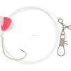 New Arrivals Hurricane Spinning Glow Hoochie Fluke Rig Pink 2/0 Mono