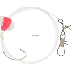 New Arrivals Hurricane Spinning Glow Hoochie Fluke Rig Pink 2/0 Mono