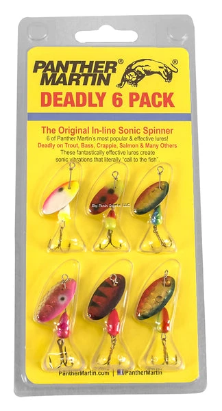 Panther Martin Holy Hammered Spinner Assortment 6 Pack Lures 3 Panther Martin Holy Hammered Spinner Assortment 6 Pack Lures