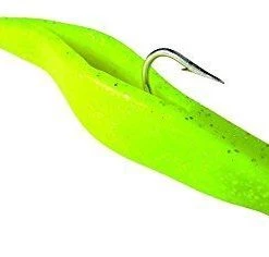 MANNS Lures Mann's Monster Reel 'N Shad 9" Lure (2 Pack), Chartreuse/Silver Flake Swimbait