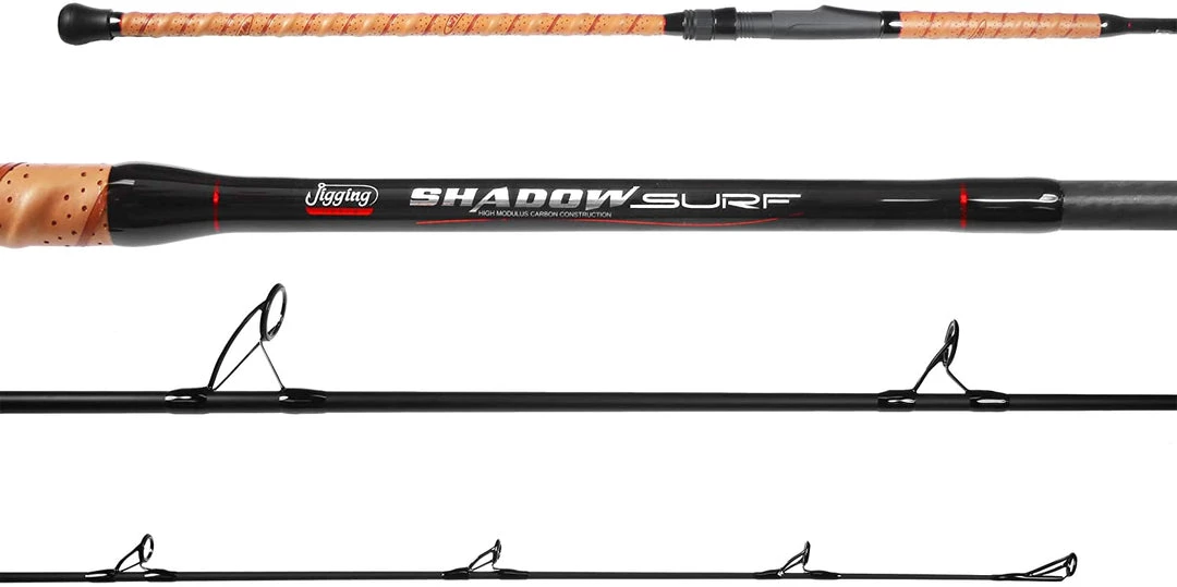 New Arrivals Jigging World Shadow 2-PC Surf Spinning Rod 4 New Arrivals Jigging World Shadow 2-PC Surf Spinning Rod