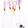Eagle Claw Lazer Sharp Bait Rig Urethane Auroa Wings Gold Hook, 52",0.32Oz,White Lures