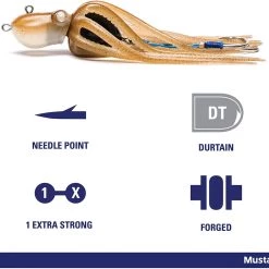 Mustad Octopus Live Jig W/ Assist Hooks Sand S-2oz 7 Mustad Octopus Live Jig W/ Assist Hooks Sand S-2oz