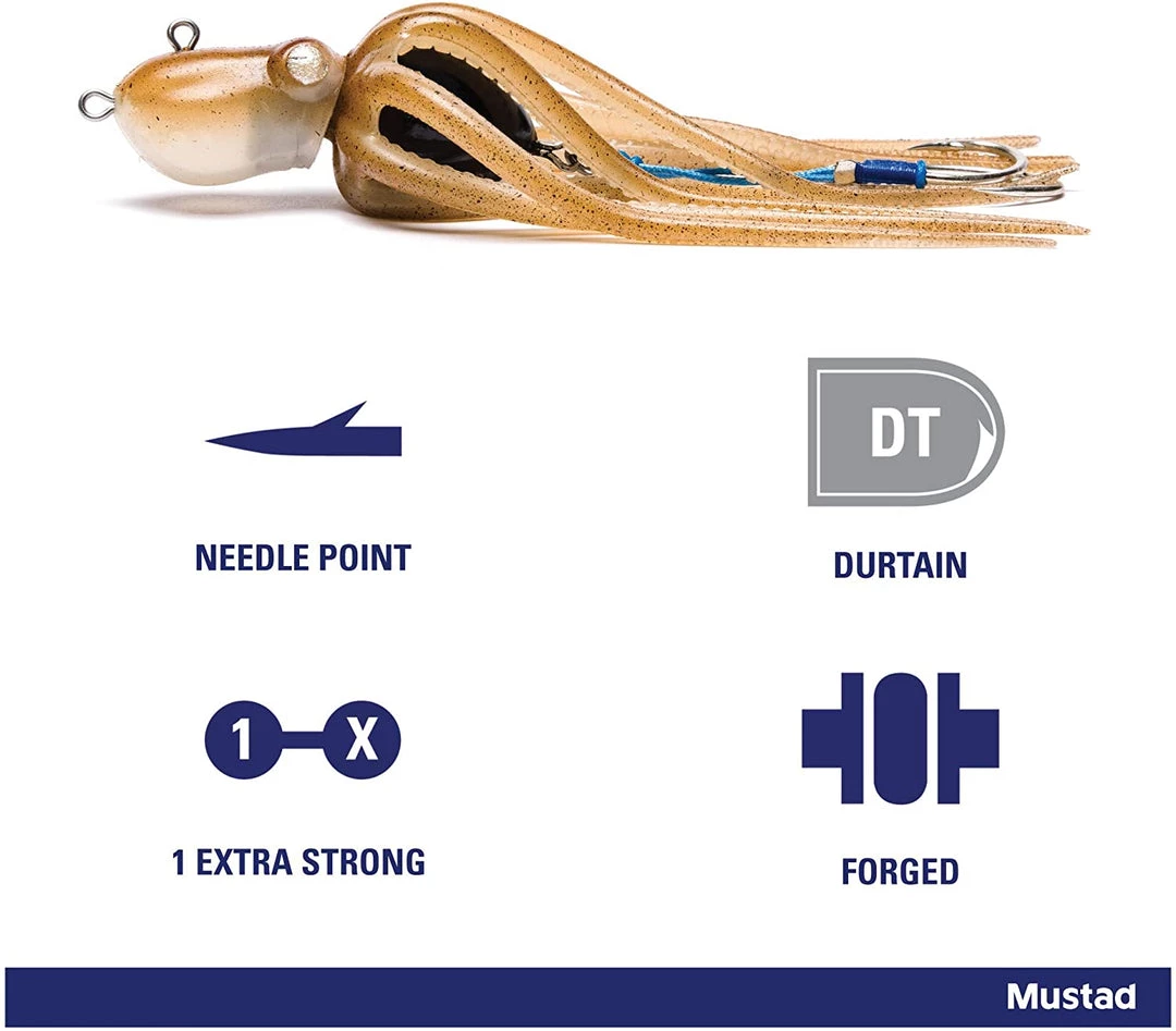 Mustad Octopus Live Jig W/ Assist Hooks Sand S-2oz 4 Mustad Octopus Live Jig W/ Assist Hooks Sand S-2oz