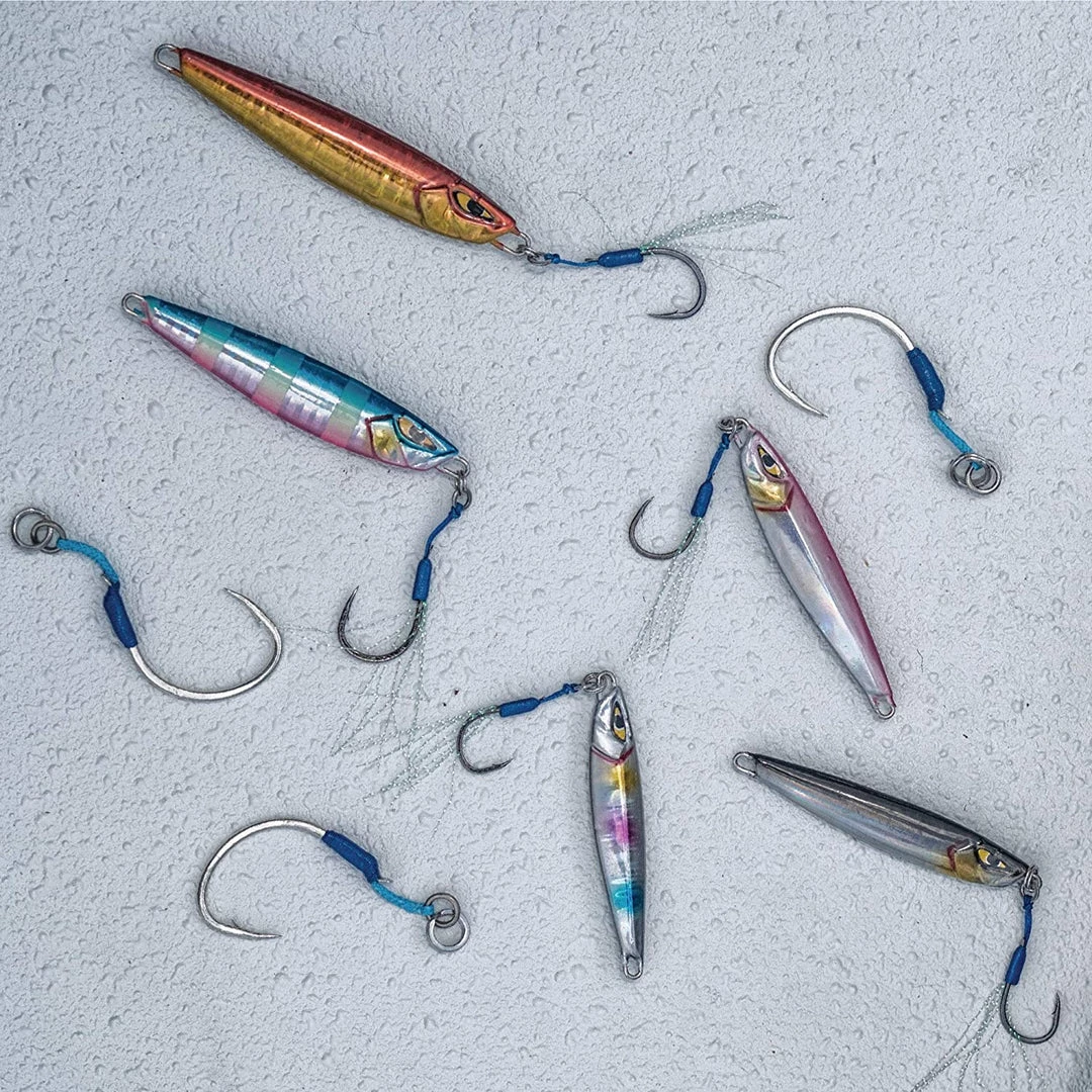 Mustad Octopus Live Jig W/ Assist Hooks Sand S-2oz 5 Mustad Octopus Live Jig W/ Assist Hooks Sand S-2oz