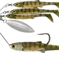 Live Target LiveTarget BaitBall Spinner Rig, Large, 5/0 Hook, 1/2 Oz, Gold Perch