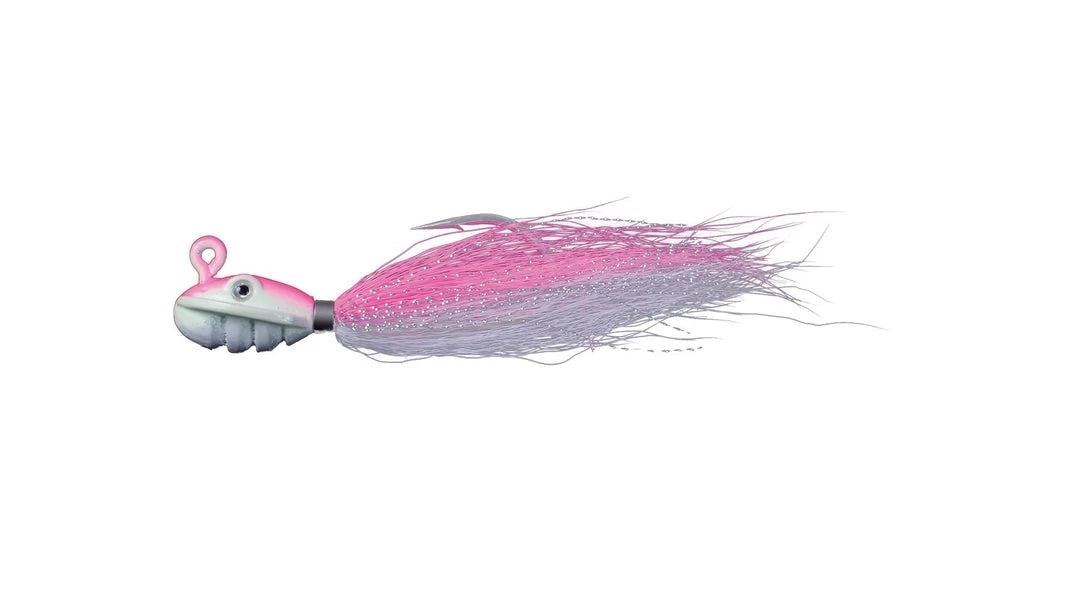 Lures Ocean Born Swimming Bucktail 21g, 3/4Oz, Pink Glow 3 Lures Ocean Born Swimming Bucktail 21g, 3/4Oz, Pink Glow