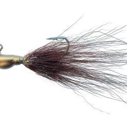 Dons Jigs Lures Don Jigs Pot Bellie Bucktail Jig 3/8oz Brown/Brown Head PBD-6538