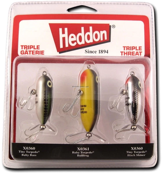 Lures Heddon Triple Threat Lure 3Pk, 1-7/8", 2-1/2", 1-7/8", 1/4, 3/8 , 1/4 Oz , Multi 3 Lures Heddon Triple Threat Lure 3Pk, 1-7/8", 2-1/2", 1-7/8", 1/4, 3/8 , 1/4 Oz , Multi