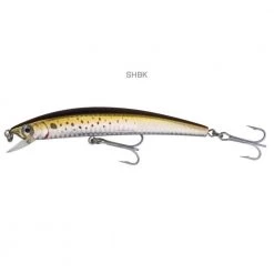 Lures Yo-Zuri Crystal Minnow R468 SUSPENDING Gold Bunker Menhaden Lure SHBK