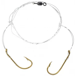 Striper & Bluefish Tide Rite Hand Tied Fish Finder Striped Bass Hi-Lo Clam Rig, Gold (R750-50)