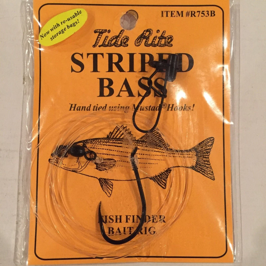 Striper & Bluefish Tide Rite Hand Tied Fish Finder Striped Bass Bait Rig, Black (R753B) 3 Striper & Bluefish Tide Rite Hand Tied Fish Finder Striped Bass Bait Rig, Black (R753B)