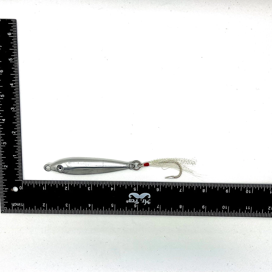 Run Off Lures 2oz Anchovy Bucktail Jig 4 Run Off Lures 2oz Anchovy Bucktail Jig