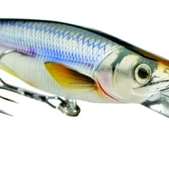 Live Target LiveTarget Rainbow Smelt Shallow Dive Jerkbait, 3'-5', 4-1/2", #4 Hooks, 5/8 Oz, Silver/Blue