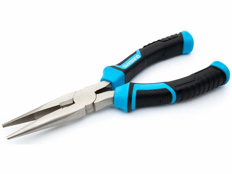 Shimano Brutas, 11", Needle Nose Pliers, Blk/Cyan Handles, High Carbon Steel 3 Shimano Brutas, 11", Needle Nose Pliers, Blk/Cyan Handles, High Carbon Steel