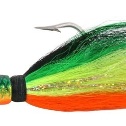 Lures Sea Striker Bucktail Big Game Jig With Rattle & Grub Keeper, 6 Oz, 9/0 Hook